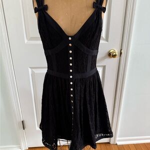Betsey Johnson Black Lace Mini Dress